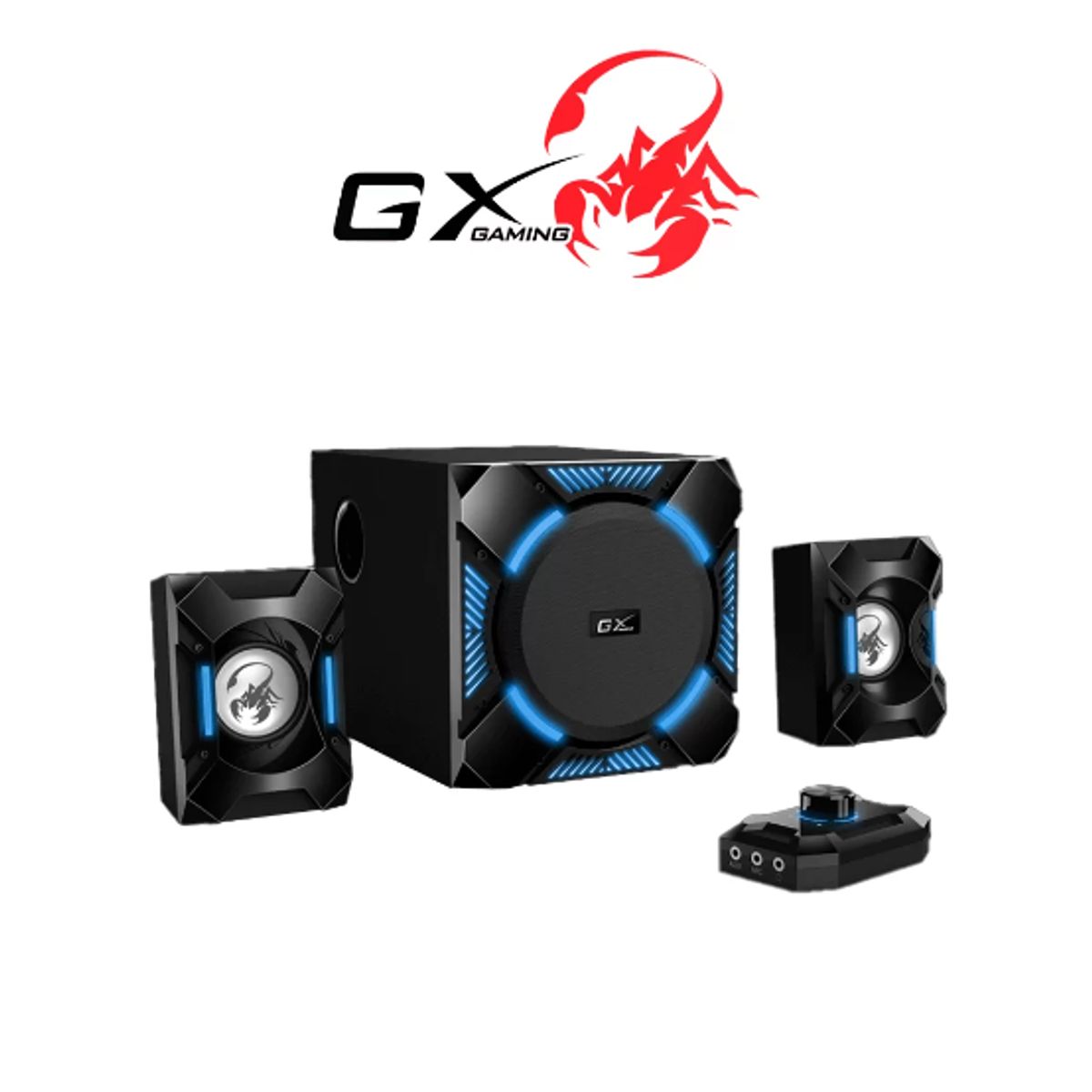 GENIUS - PARLANTE GENIUS SW-G2.1 1200 240V 36W BLUE LIGHT NEGRO