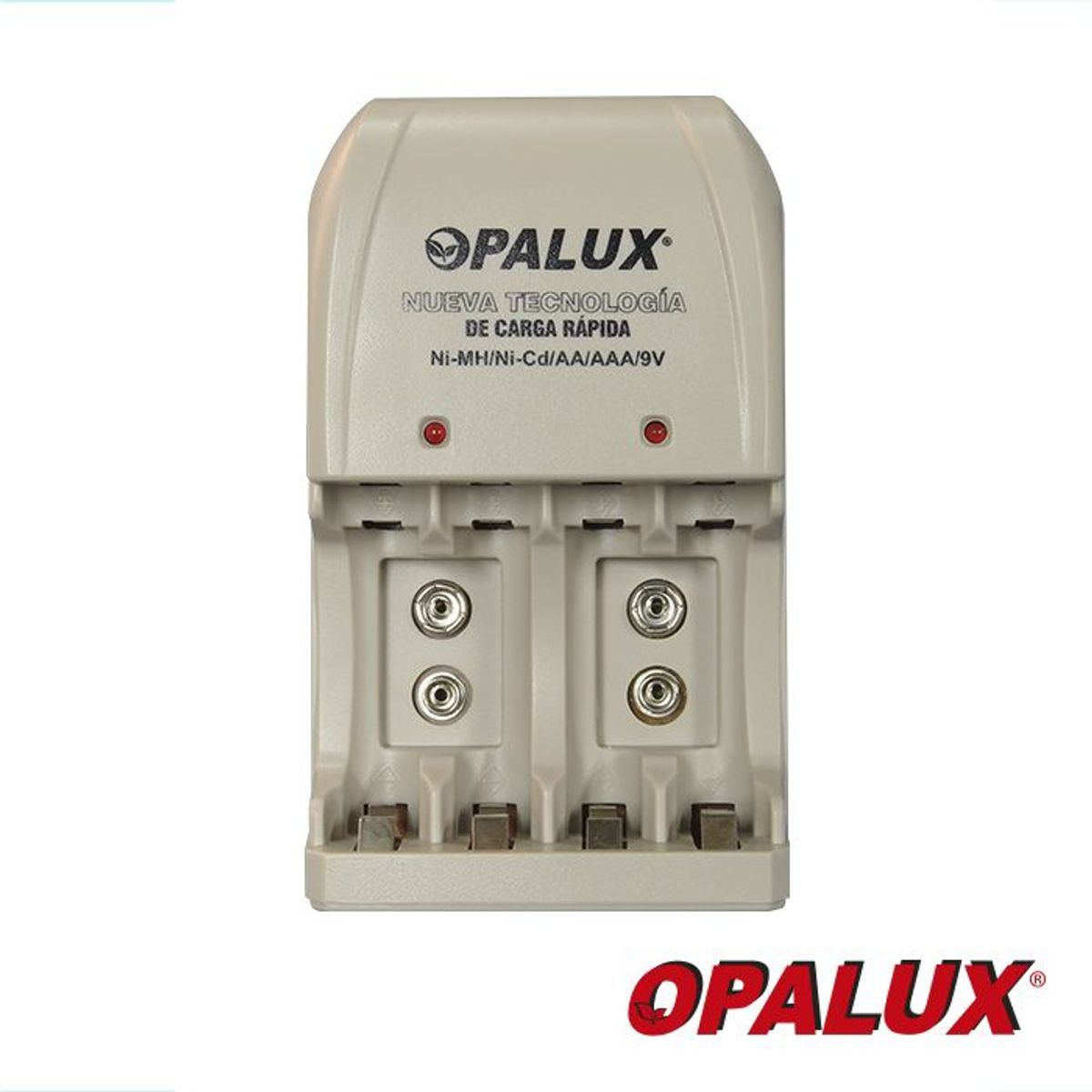 OPALUX - Cargador de PILAS  AA- AAA - Batería 9V OPALUX