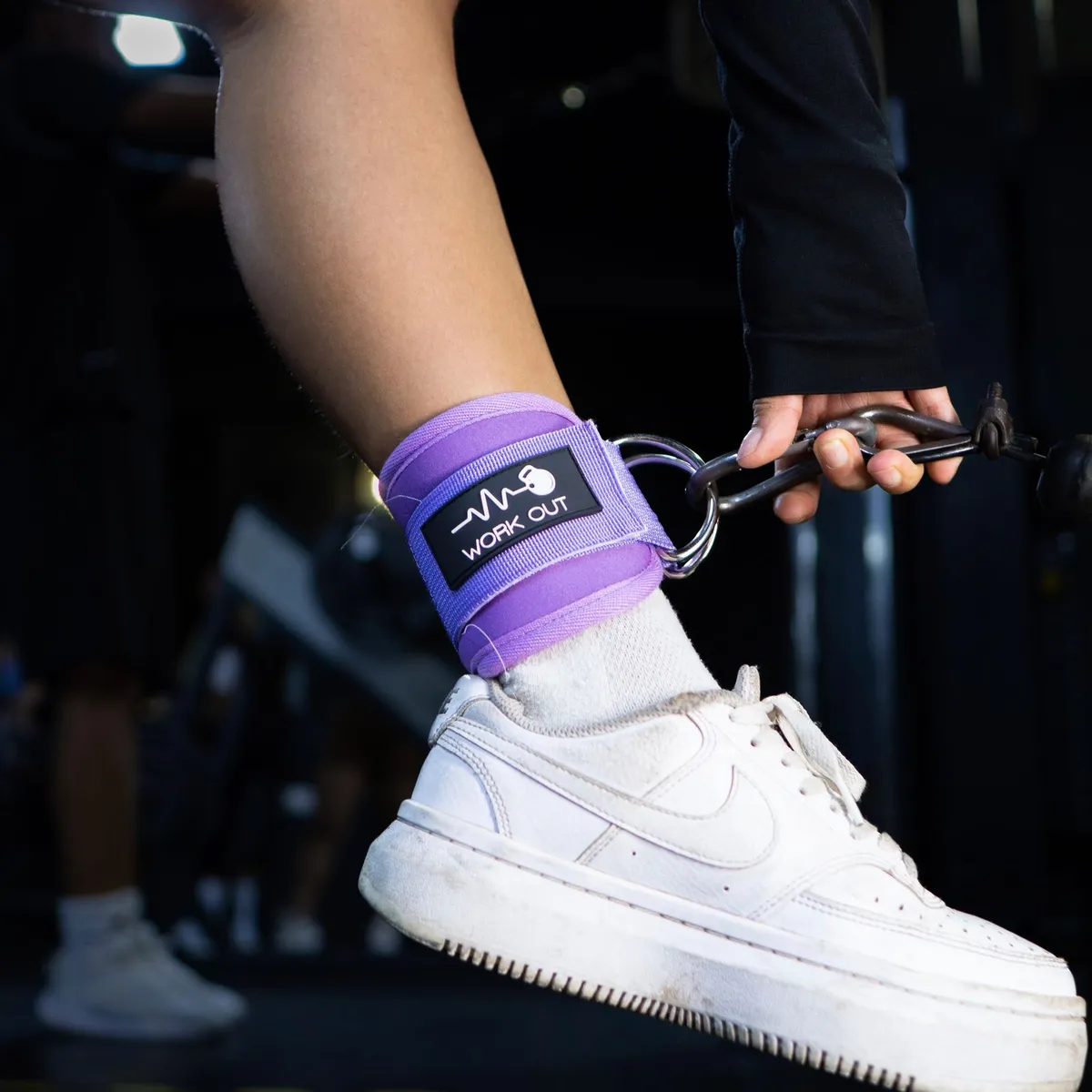 WORK OUT - CORREA O TOBILLERA PARA POLEA GIMNASIO - MORADA