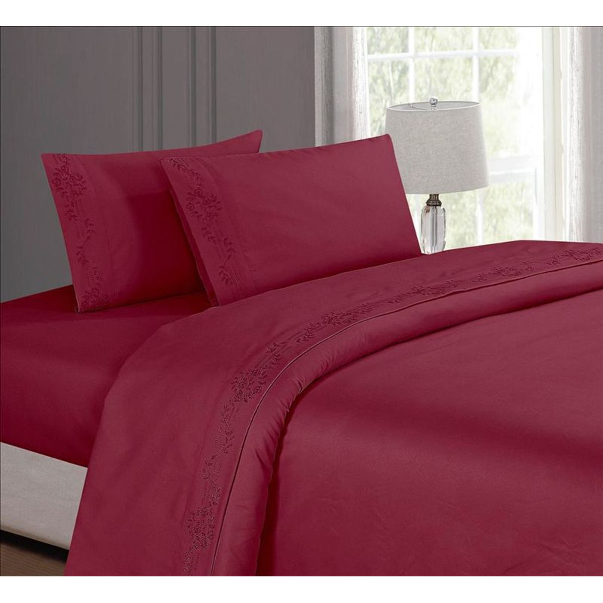 CASATEX - Juego de sabanas 2 plz 100% algodón con bordado