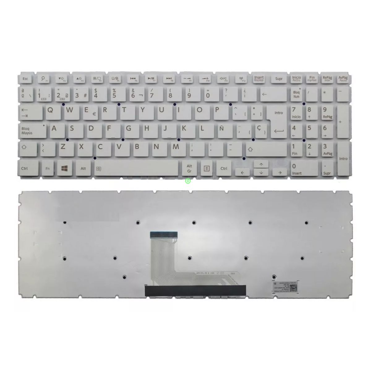 GENERICO - Teclado Blanco Para Toshiba Satellite L50-b L50d-b S50-b