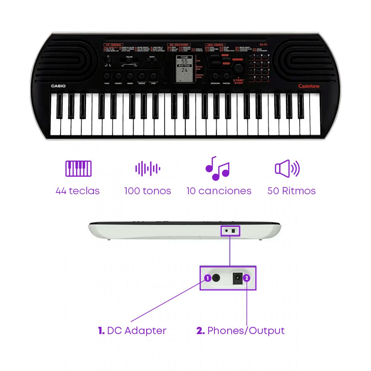 CASIO - TECLADO SA-81 PACK NIÑOS