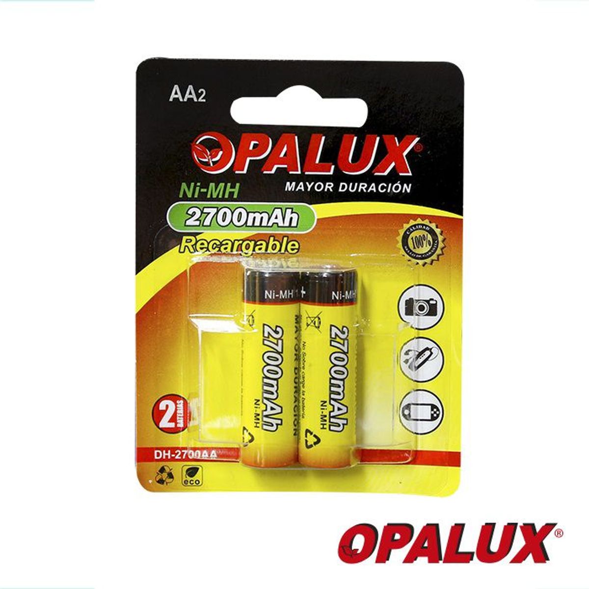 OPALUX - PILAS RECARGABLES AA OPALUX 1.2 V 2700 MAH
