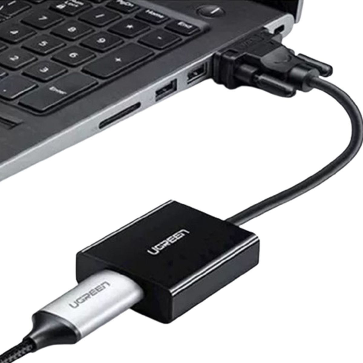 UGREEN - Adaptador Conversor VGA Macho - HDMI Audio 35mm Tv Pantalla