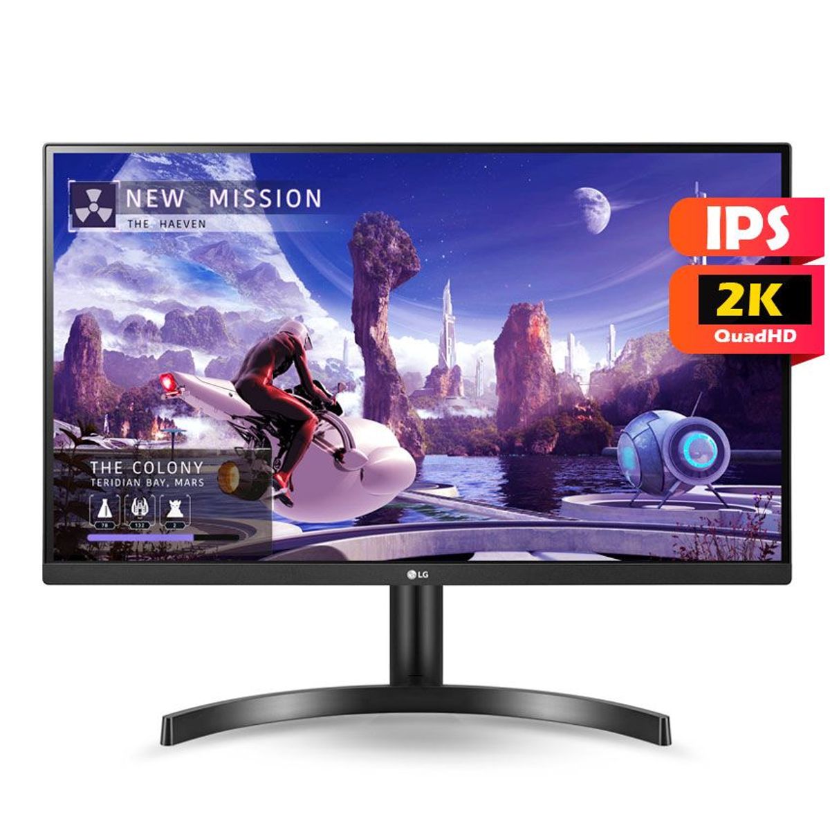 LG - Monitor LG Gaming 27 2K 27QN600-B WQHD plano HDMI - DisplayPort