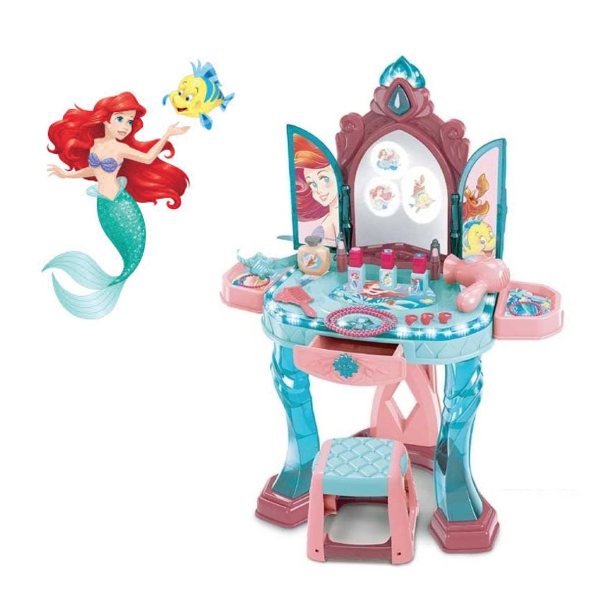 DISNEY - Centro Maquillaje Sensor de Mano Musical y Luces Sirenita