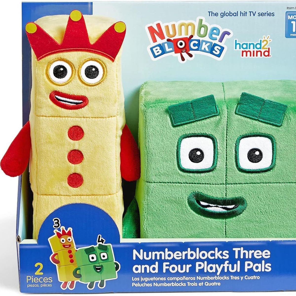 AMAZON - Pack Peluche Numberblocks Number Blocks Numero tres y cuatro