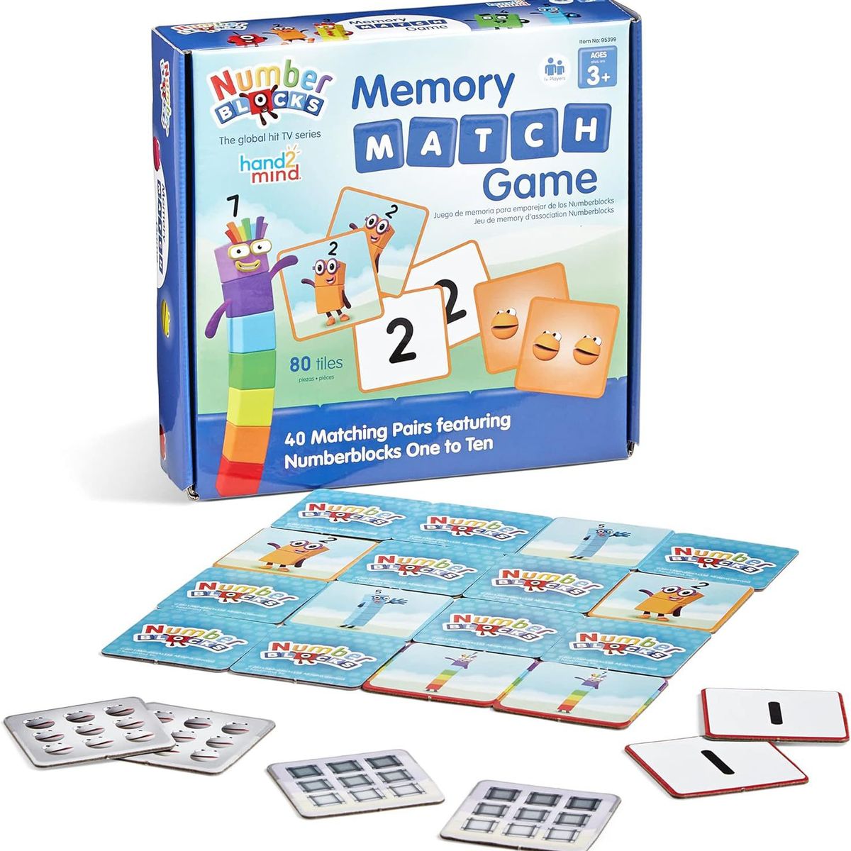 AMAZON - Juego de Mesa Memory Match Game Number Blocks