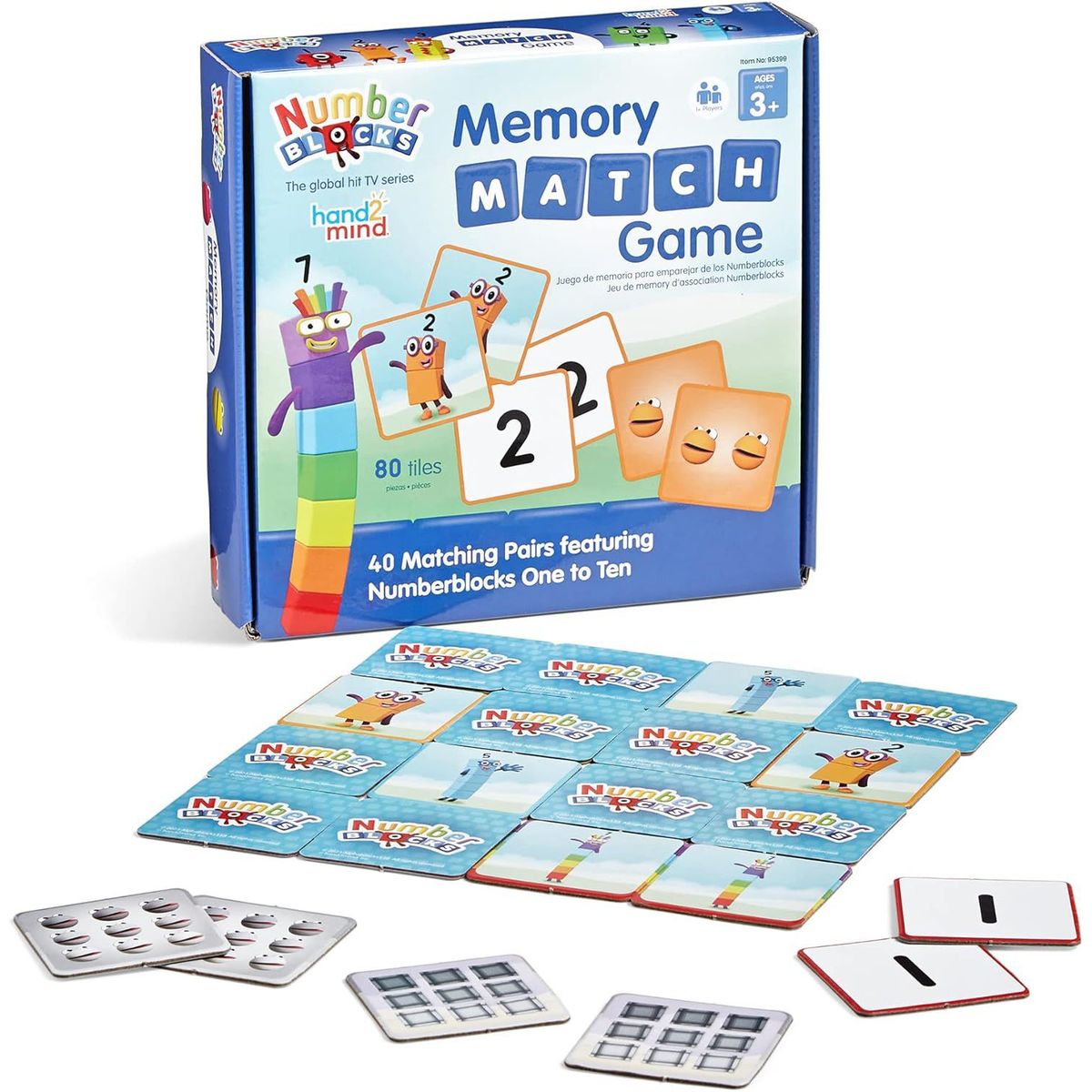 AMAZON - Juego de Mesa Memory Match Game Number Blocks