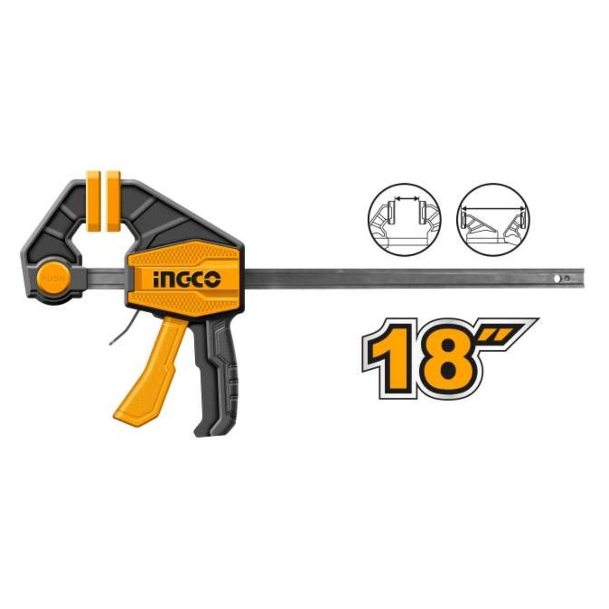 INGCO TOOLS - Prensa rapida 18 auto ajustable soporta 60Kg ingco