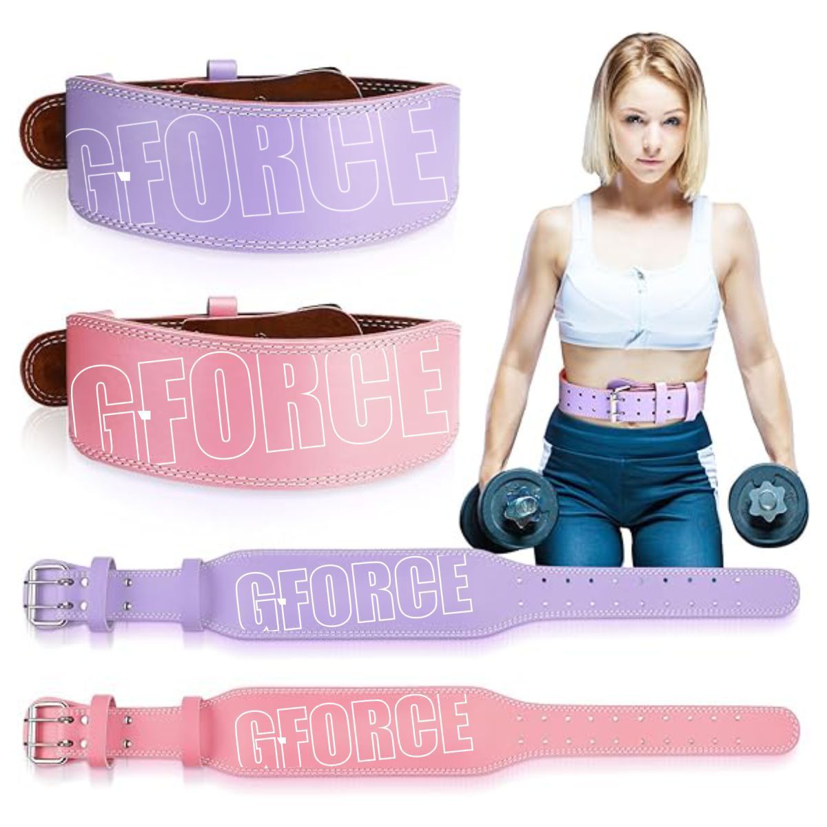GENERICO - Correa o Cinturón de Gimnasio para Mujer Talla S Rosado