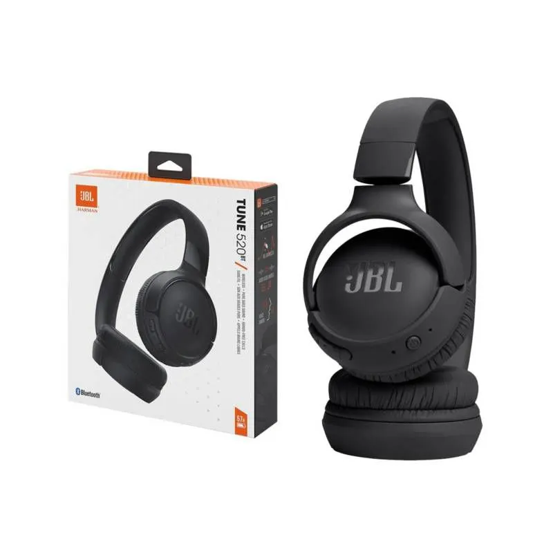 JBL - AUDIFONOS JBL TUNE 520 BT COLOR NEGRO - 57 HORAS