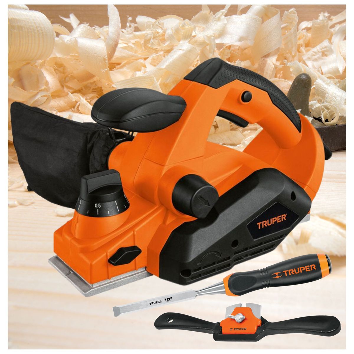 TRUPER - cepillo garlopa eléctrico para carpintero cuchilla de vuelta formones