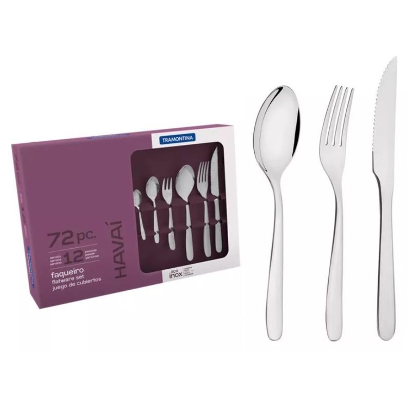 TRAMONTINA - Set de Cubiertos 72 pzs. Havaí - Tramontina