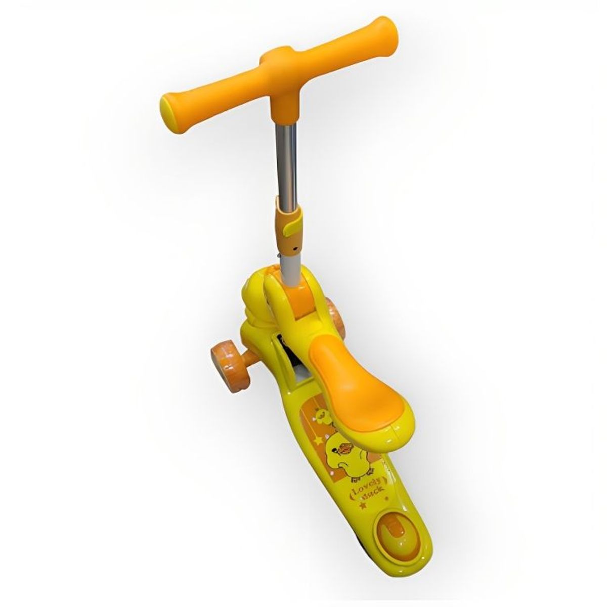 GENERICO - Scooter 2 en 1 Patito Plegable con Luces Musicales