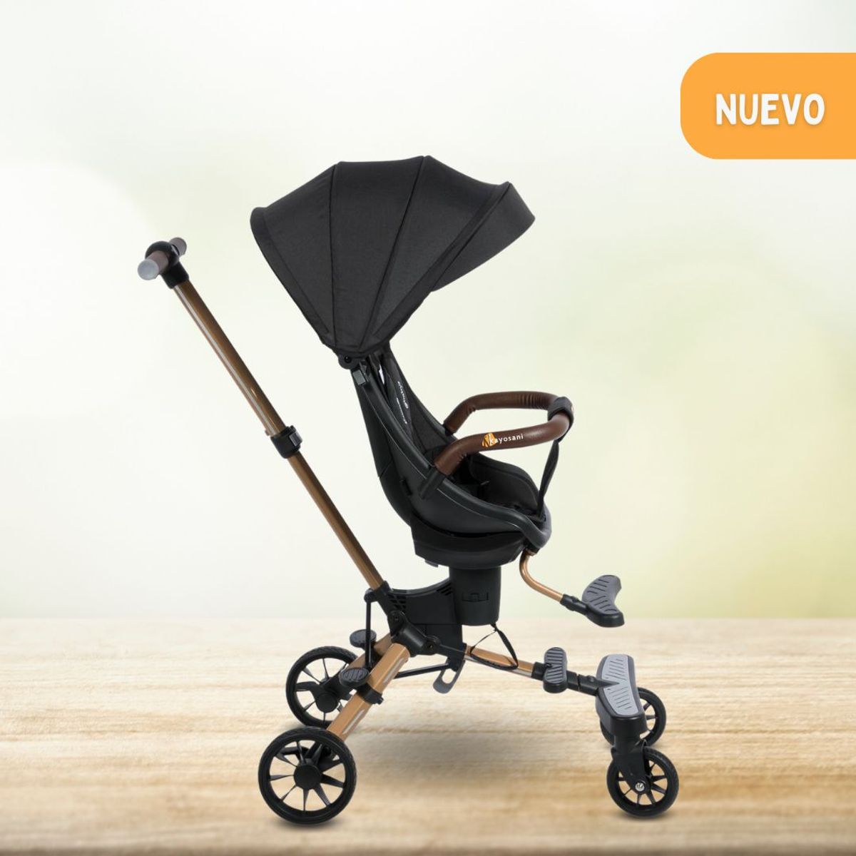 EBABY - Coche de Paseo Giratorio para Bebés «URBAN WALK» Black