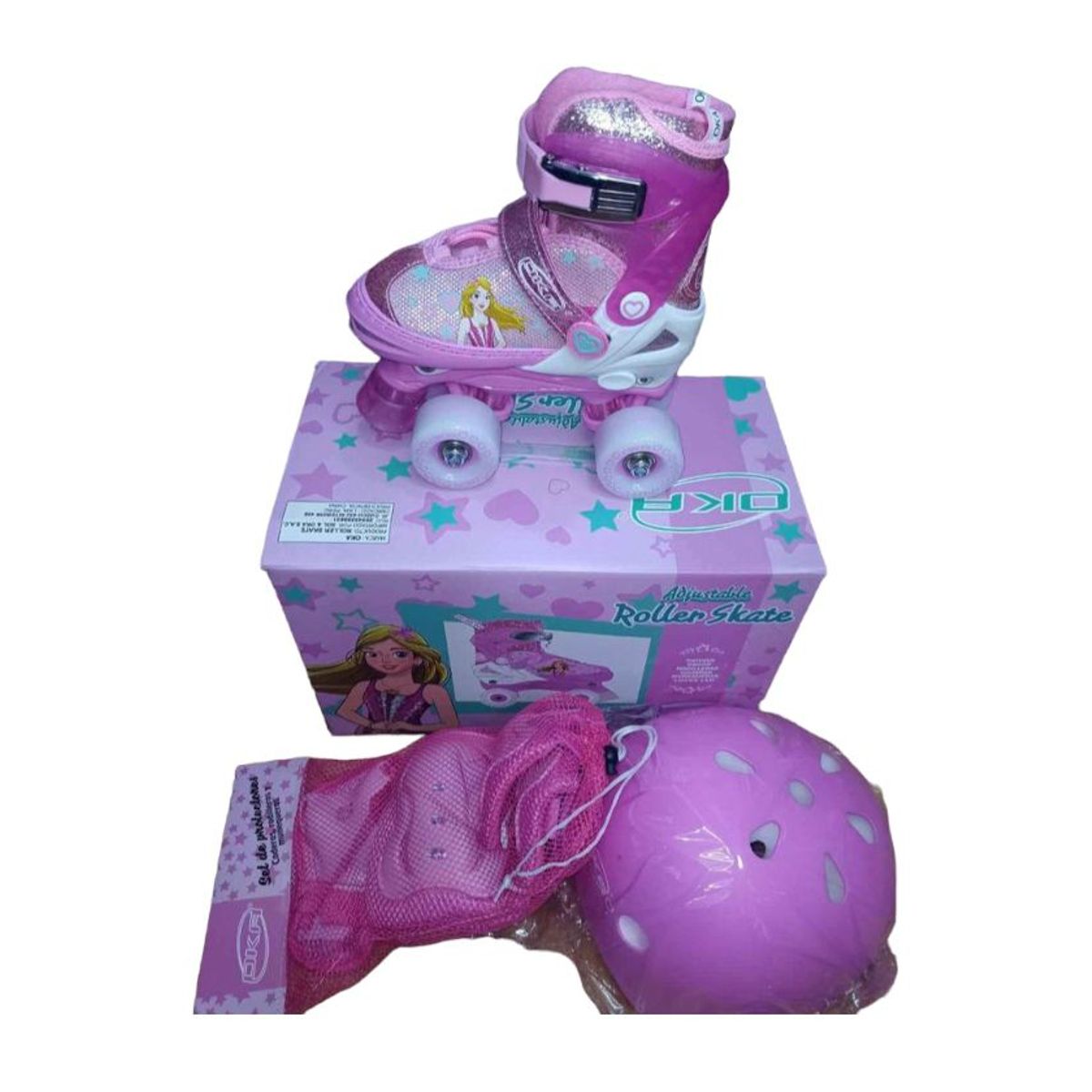 OKA - PATIN OKA 4 RUEDAS FUCSIA CON LUCES TALLA S