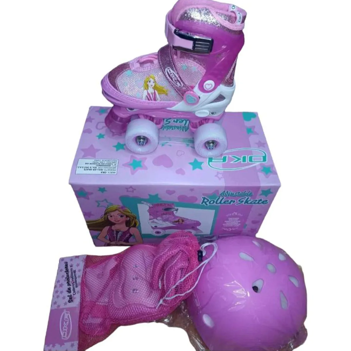 OKA - PATIN OKA 4 RUEDAS FUCSIA CON LUCES TALLA M