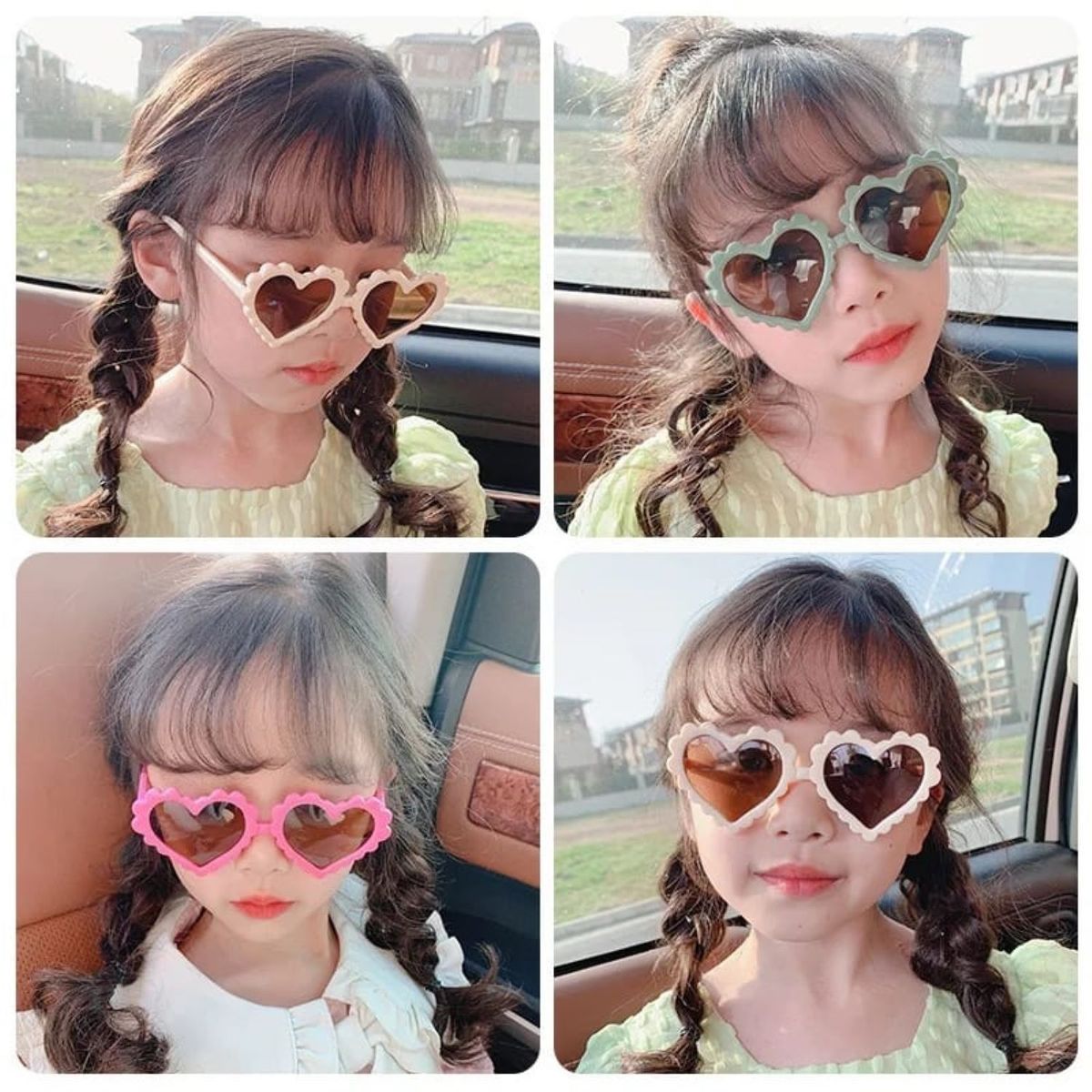 GENERICO - Lentes de Sol Niña Corazon PL2916 Salmon