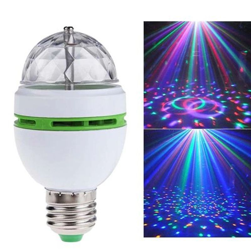 GENERICO - Foco giratorio led multicolor rgb luz sicodélica