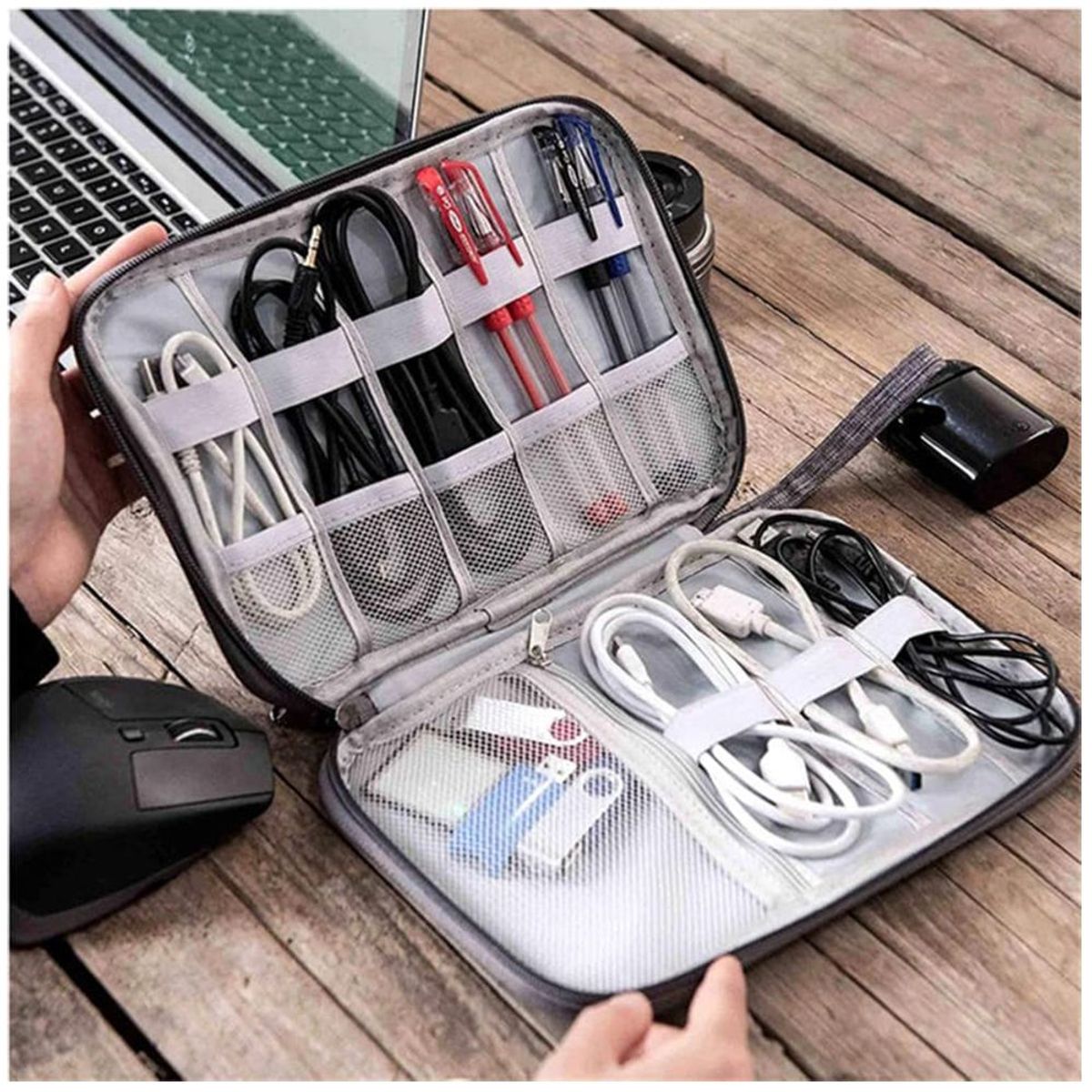 INTERLUD - Maletín Portátil Organizador de Cables Interlud Negro FYI260015