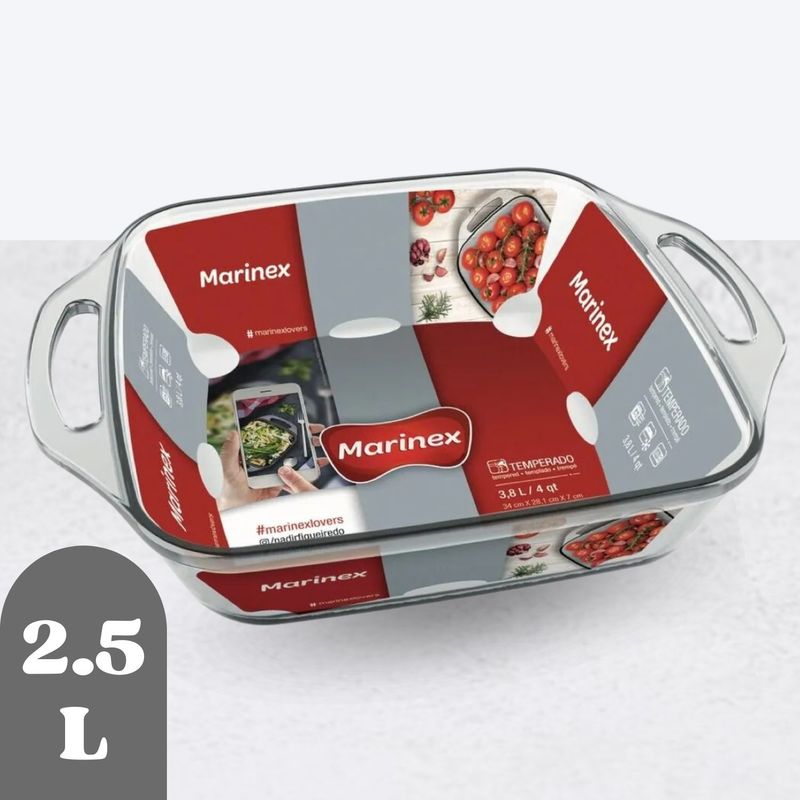 MARINEX - Asadera Cuadrada Mediana Seletta de 2.5 L - Marinex