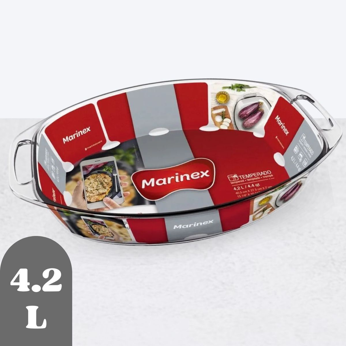 MARINEX - Asadera oval grande 4.2 lt - marinex