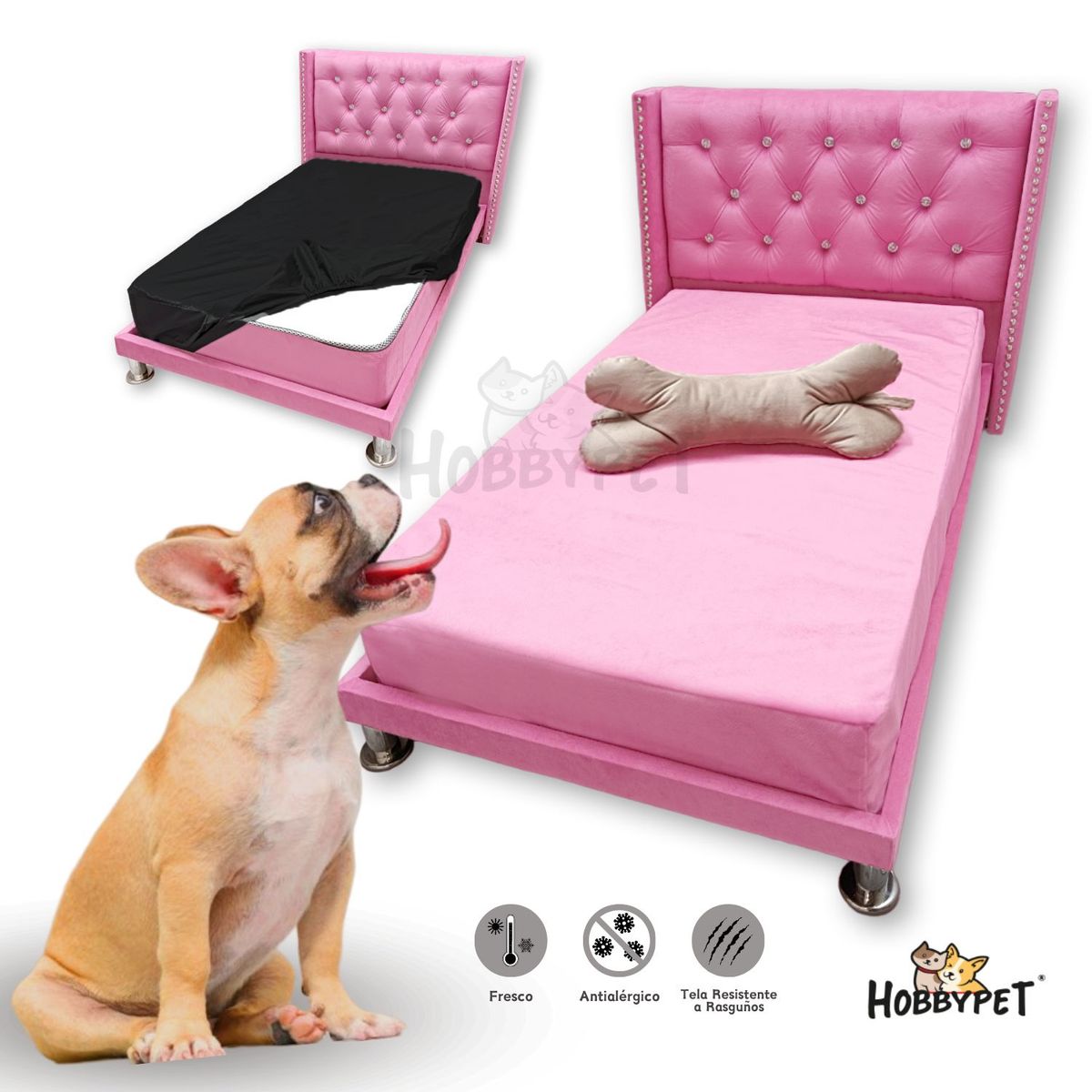 GENERICO - Cama para perro Confort DOG - Talla S - Rosado