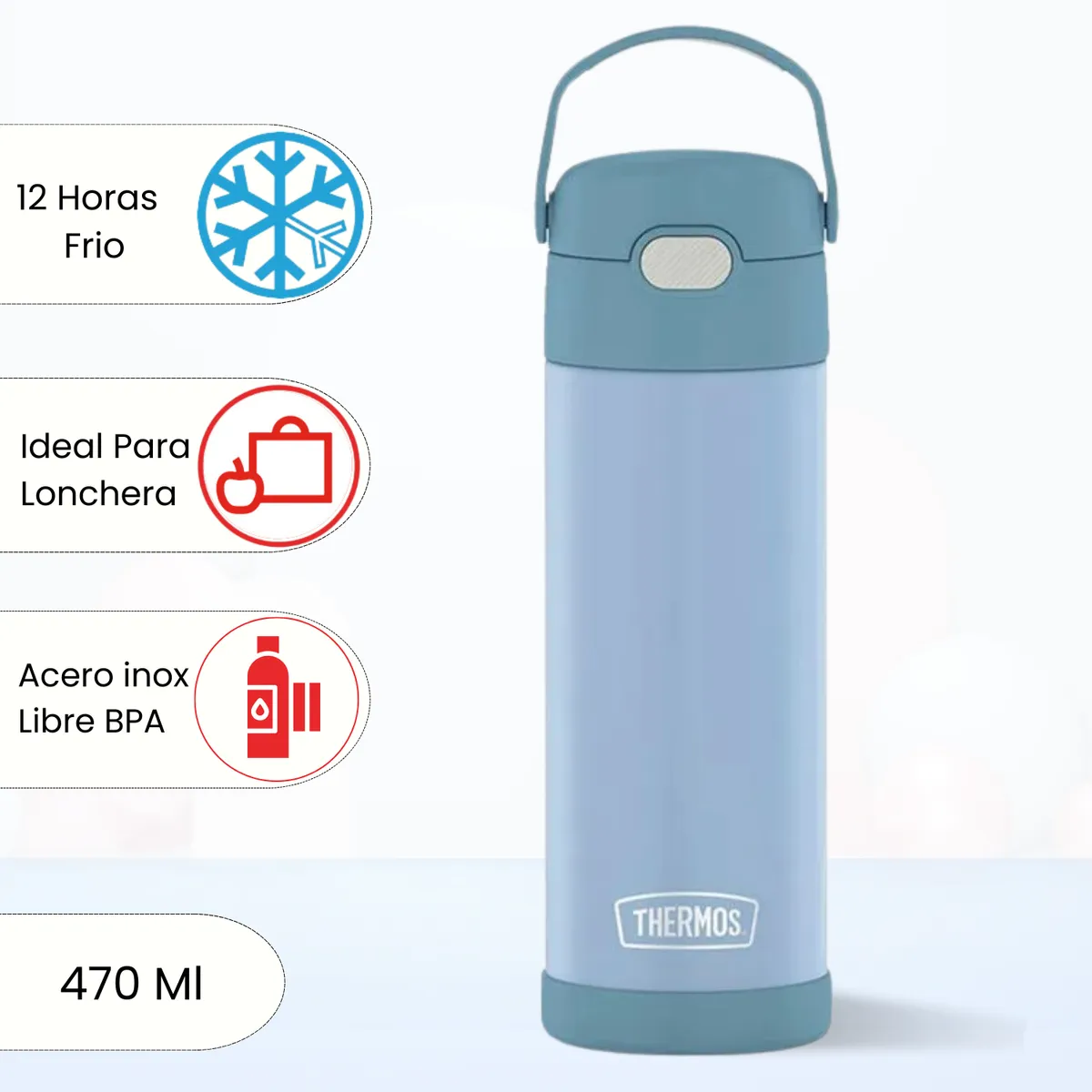 THERMOS - Tomatodo Termico para Niños Yolo 470 Ml Azul