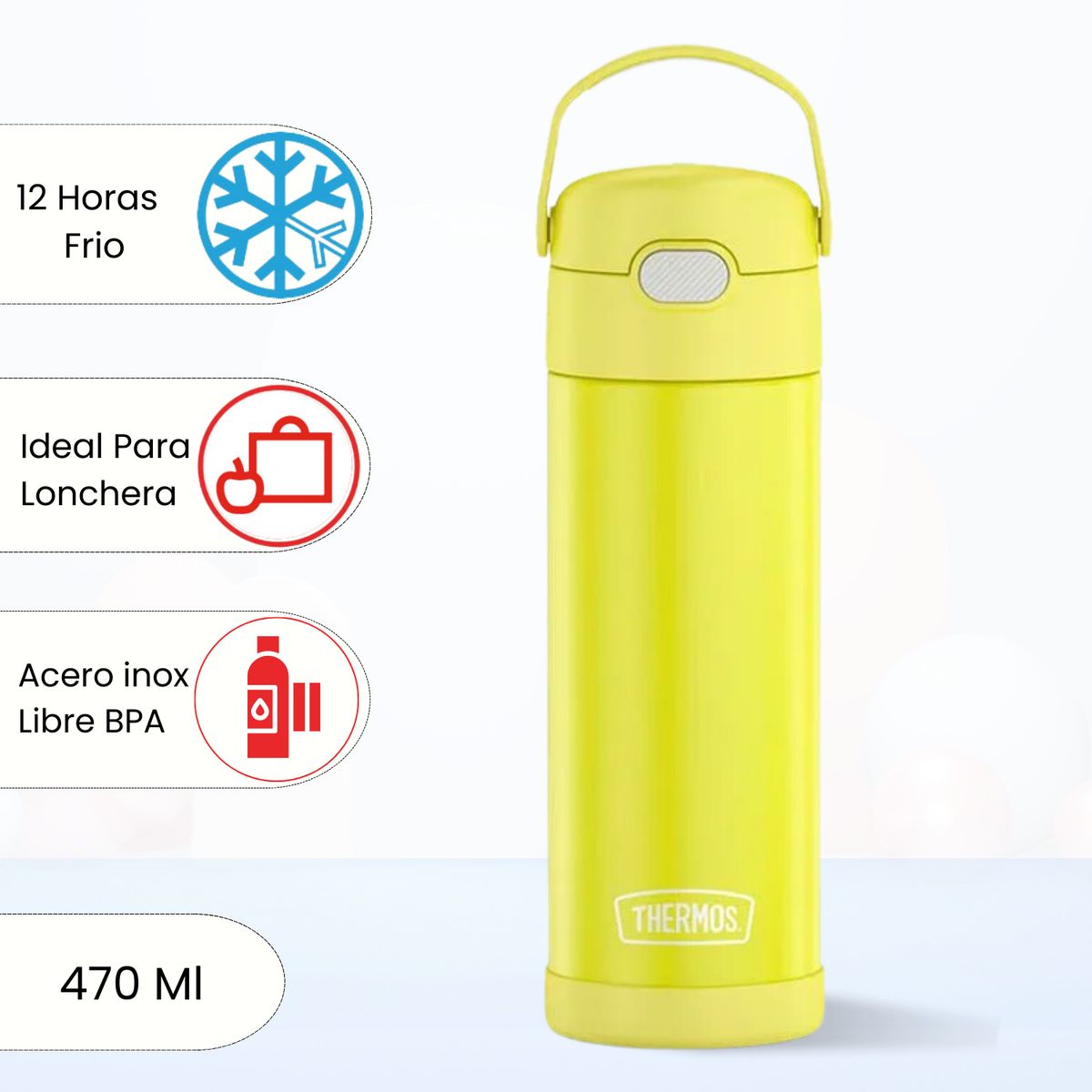 THERMOS - Tomatodo Termico para Niños Yolo 470 Ml Amarillo