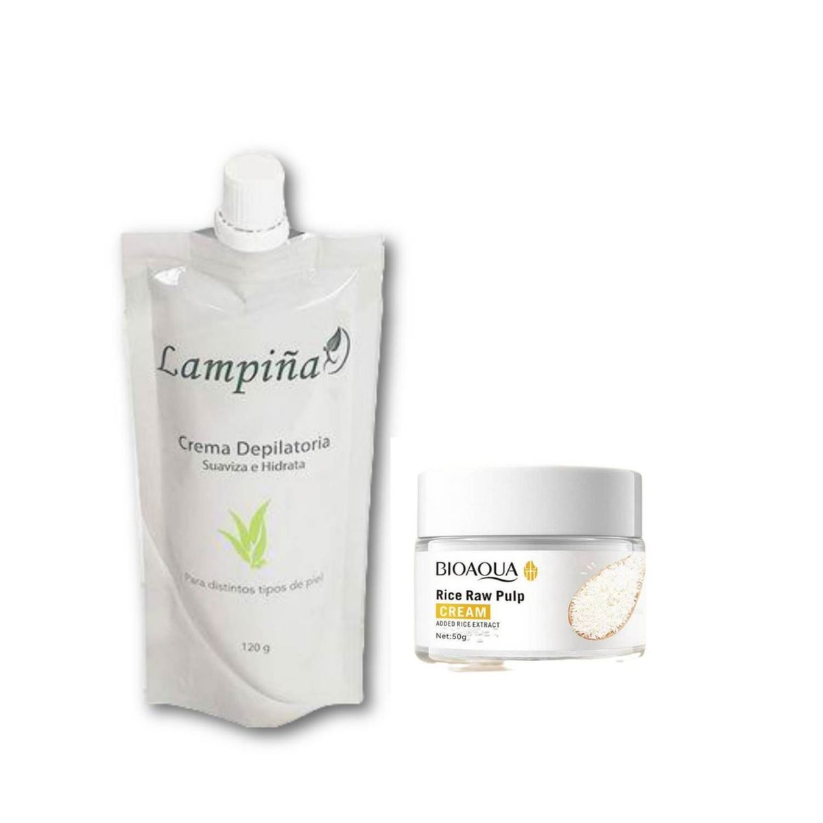 BIOAQUA - PACK Crema Aclarante de Arroz Bioaqua Y Crema Depilador