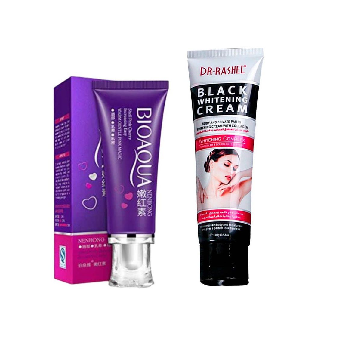 BIOAQUA - PACK DESPIGMENTANTE ZONAS BIOAQUA Y CREMA BLANQUEADORA 100 DR RASHEL