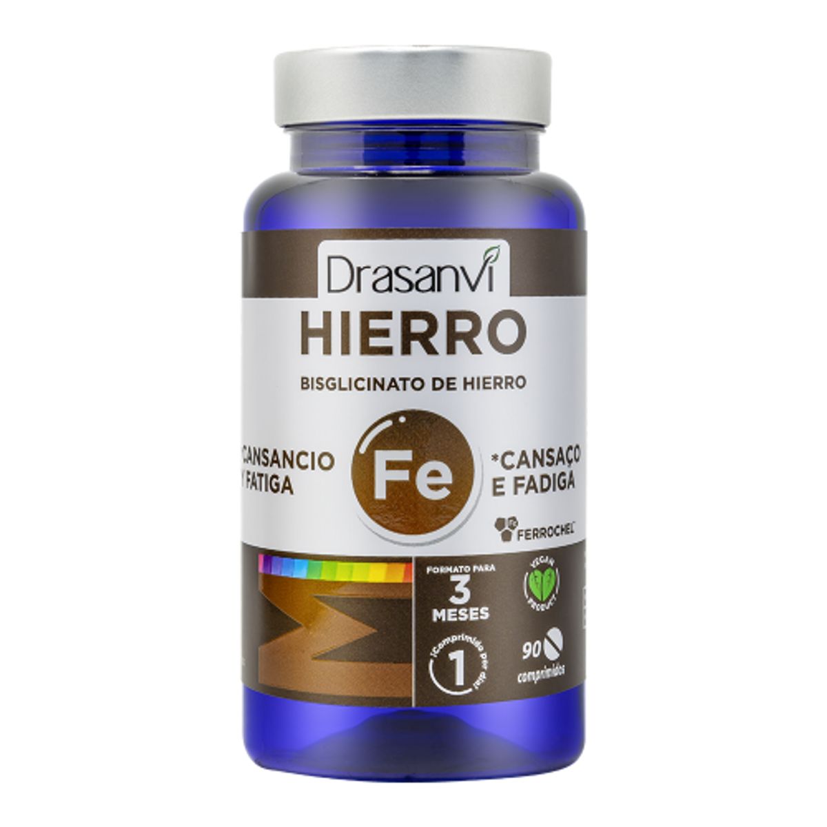 DRASANVI - FE Iron (Bisglicinato de Hierro) 100mg x 90 Comprimidos