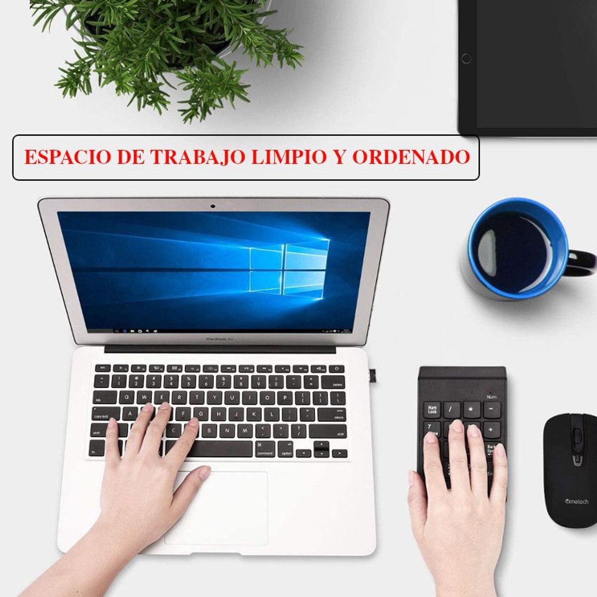 GENERICO - Mini Teclado Numérico INALAMBRICO BATERIAS Pc Laptop Mac CELL TABLETS