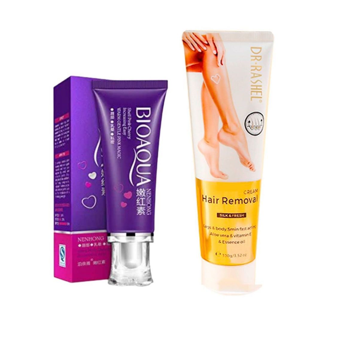 BIOAQUA - PACK DESPIGMENTANTE ZONAS BIOAQUA Y CREMA DEPILADOR 100 gr DR RASHEL