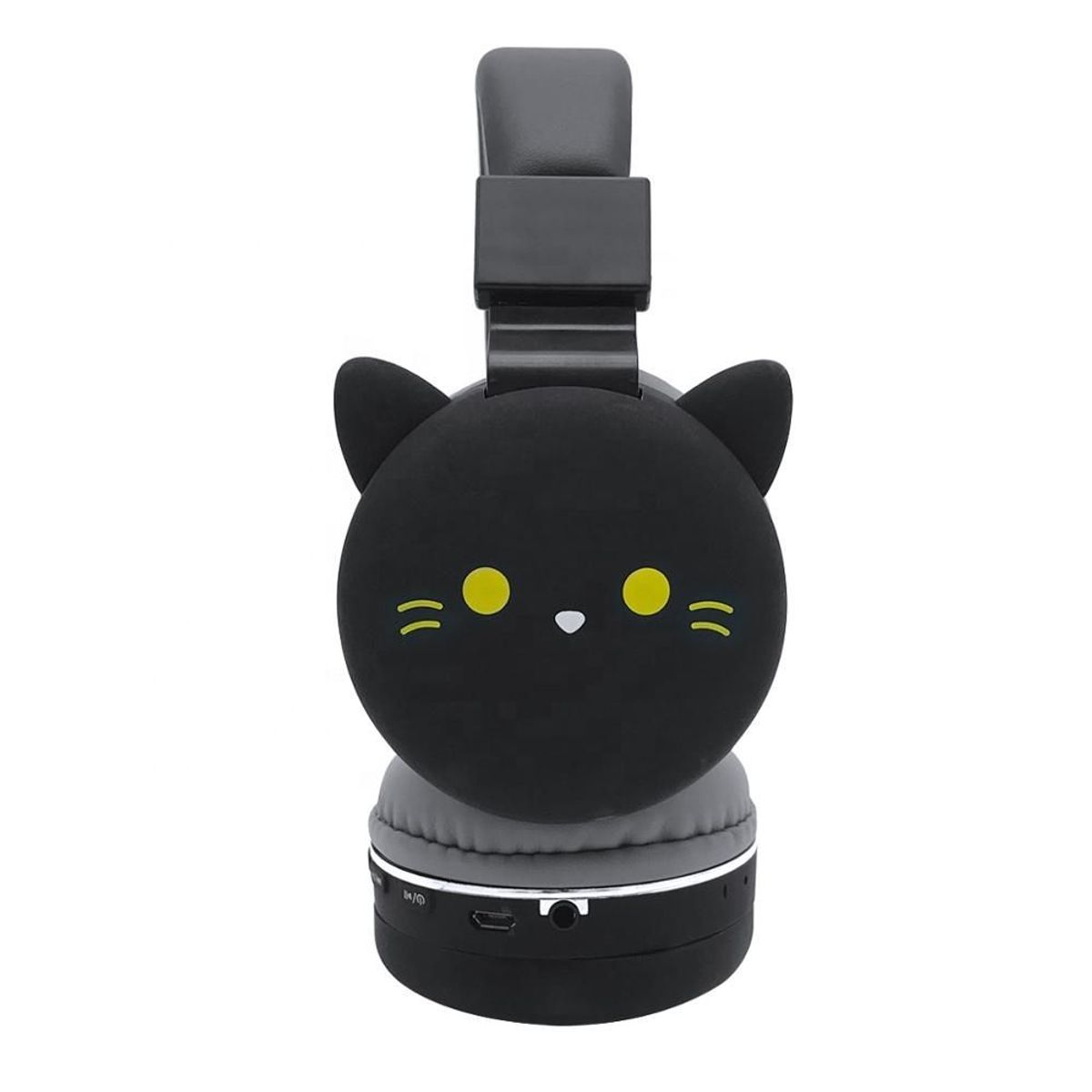 GENERICO - Audífono bluetooth tipo vincha Gato negro