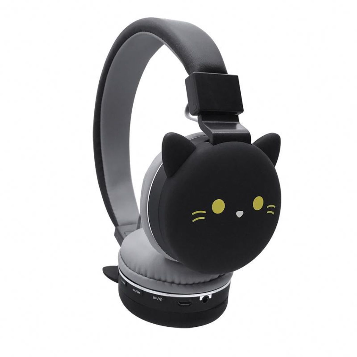 GENERICO - Audífono bluetooth tipo vincha Gato negro