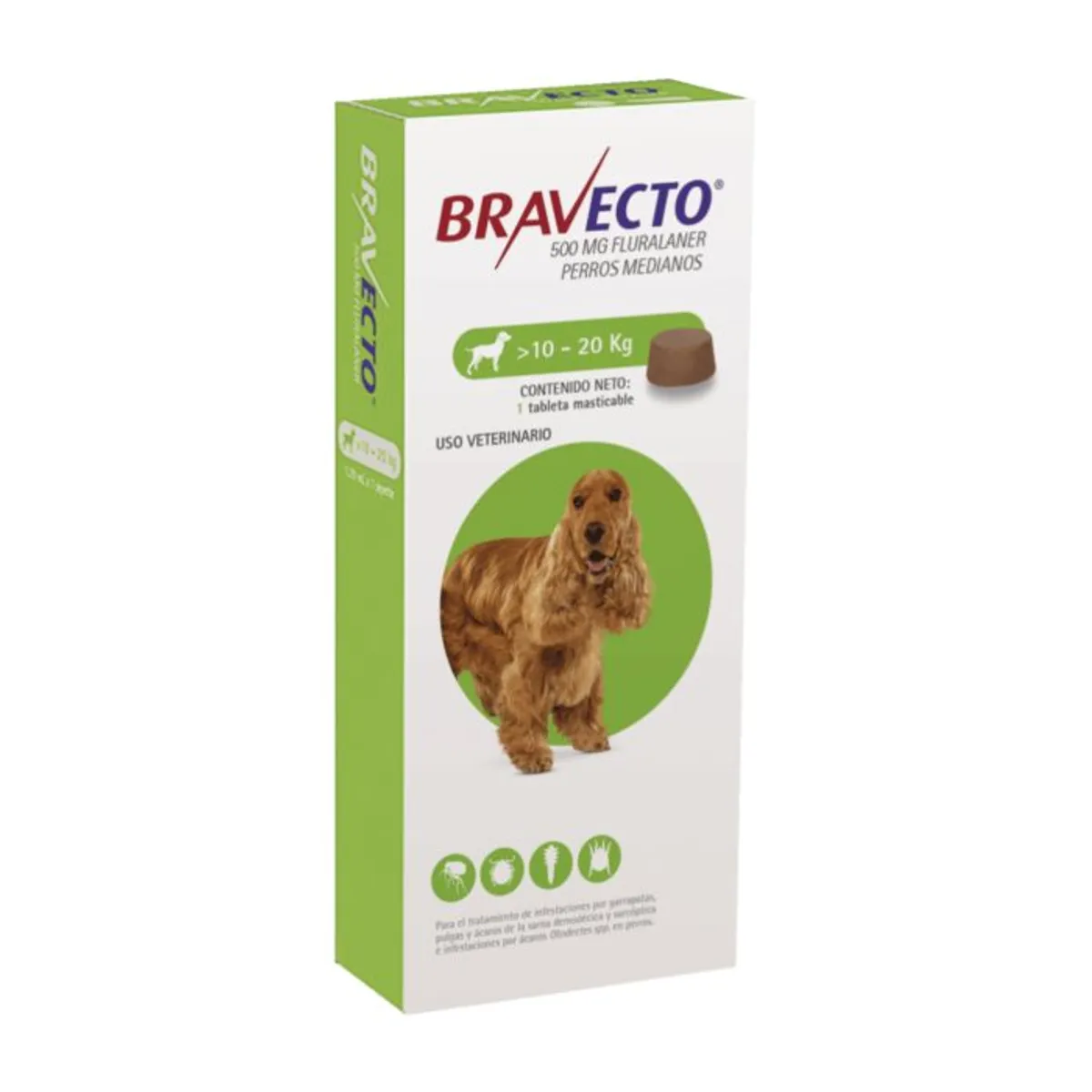 BRAVECTO - BRAVECTO PERROS DE 10 A 20 KG (VERDE)
