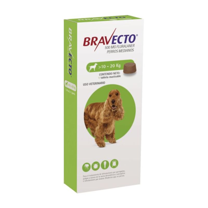 BRAVECTO - BRAVECTO PERROS DE 10 A 20 KG (VERDE)