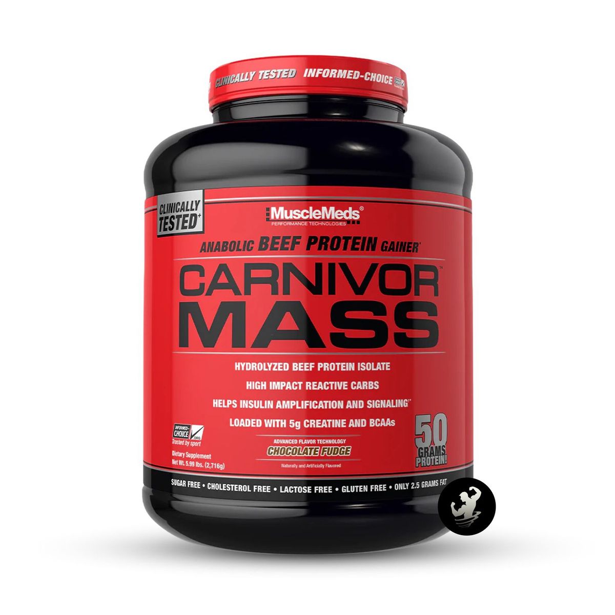 MUSCLEMEDS - Carnivor Mass 5.9 lbs - Chocolate Fudge