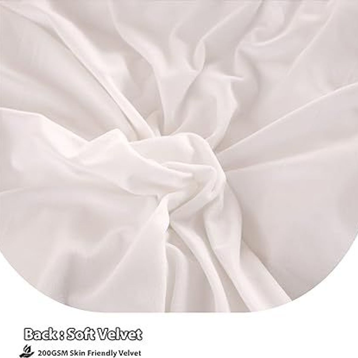 GENERICO - funda de almohada peluche corto 50cmx70cm BLANCO