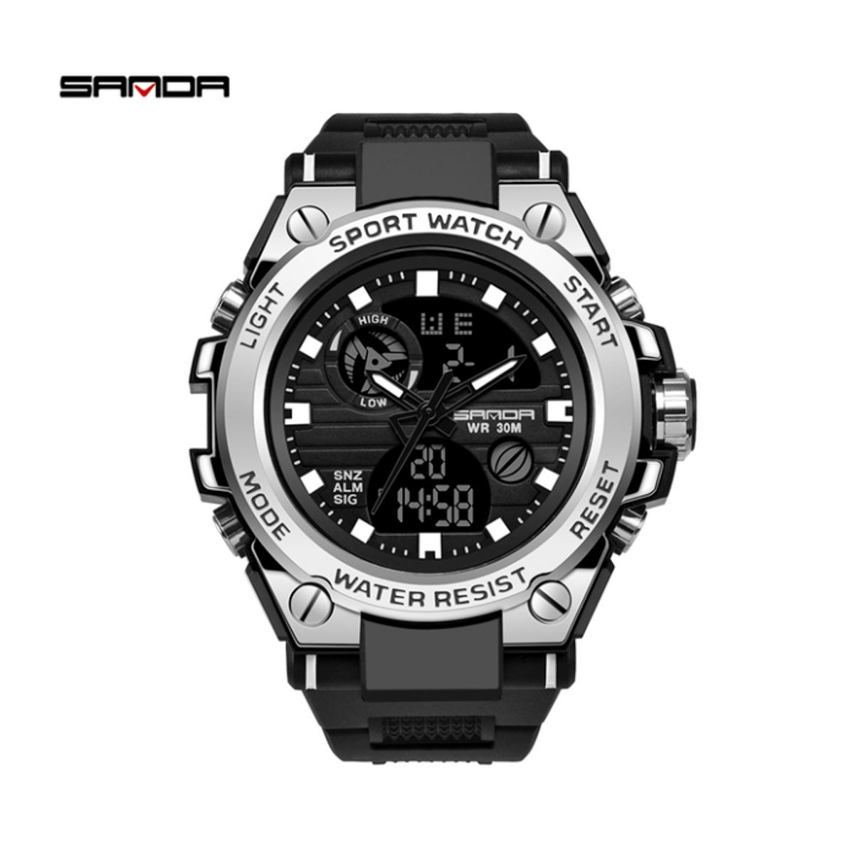 SANDA - Reloj Deportivo Hombre Sanda Tipo G Shock Resistente Metal