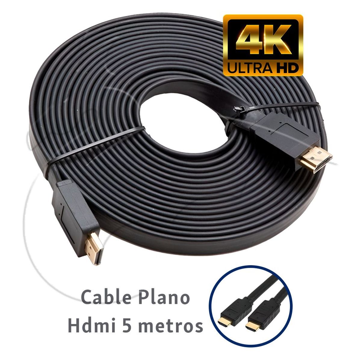 OEM - Cable Hdmi 5 Metros Plano Ultra Hd 1920 * 1080