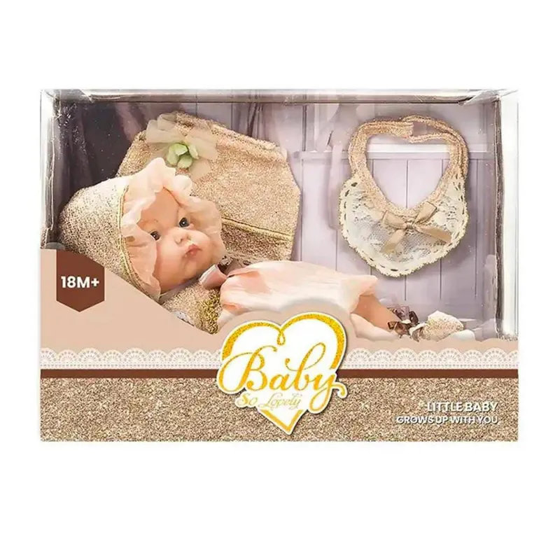 GENERICO - Bebé Real Muñeca de Silicona Reborn con Ropita - Dorado-GENERICO