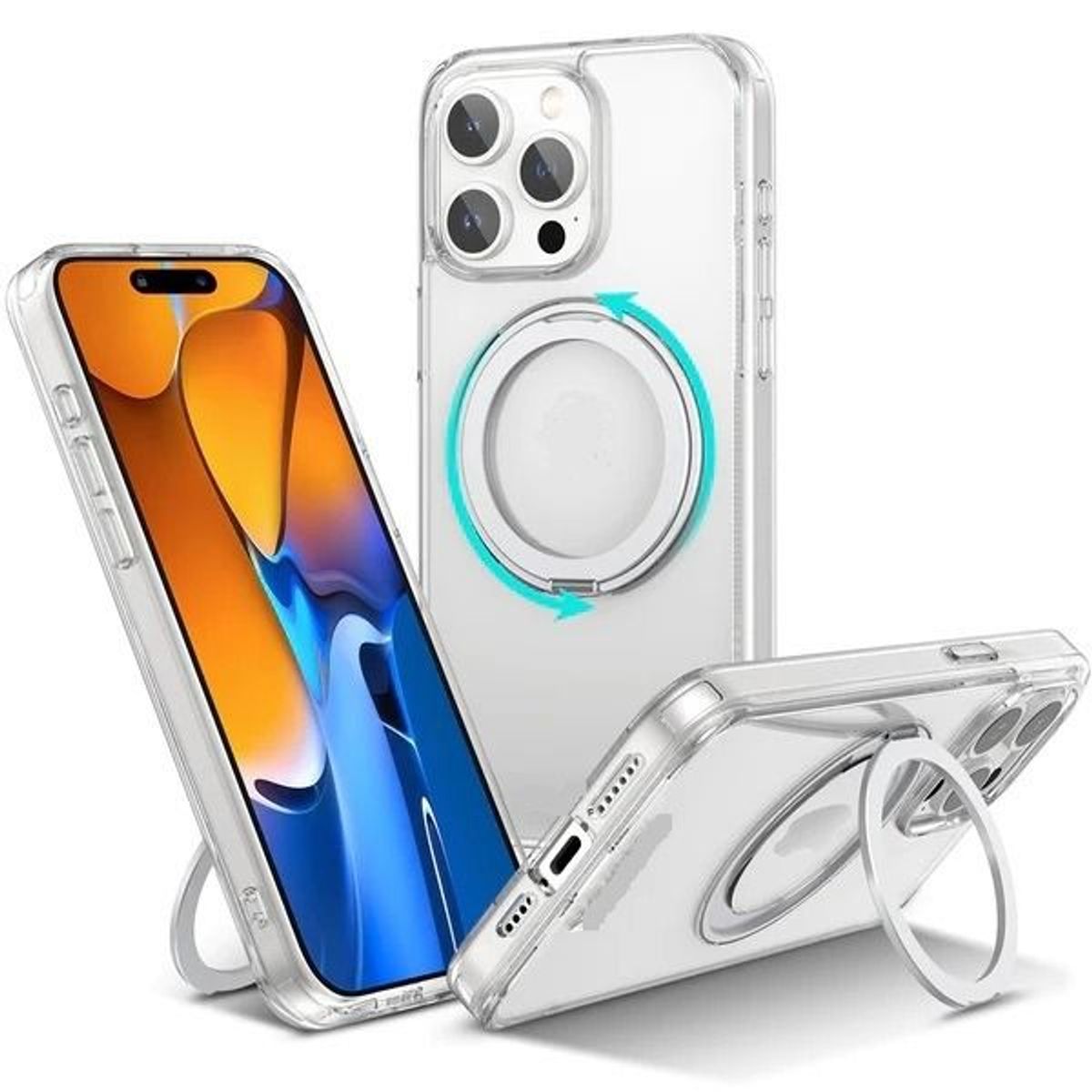 BASEUS - Funda  iPhone 14 Pro Max con soporte giratorio de 360°MagSafe-