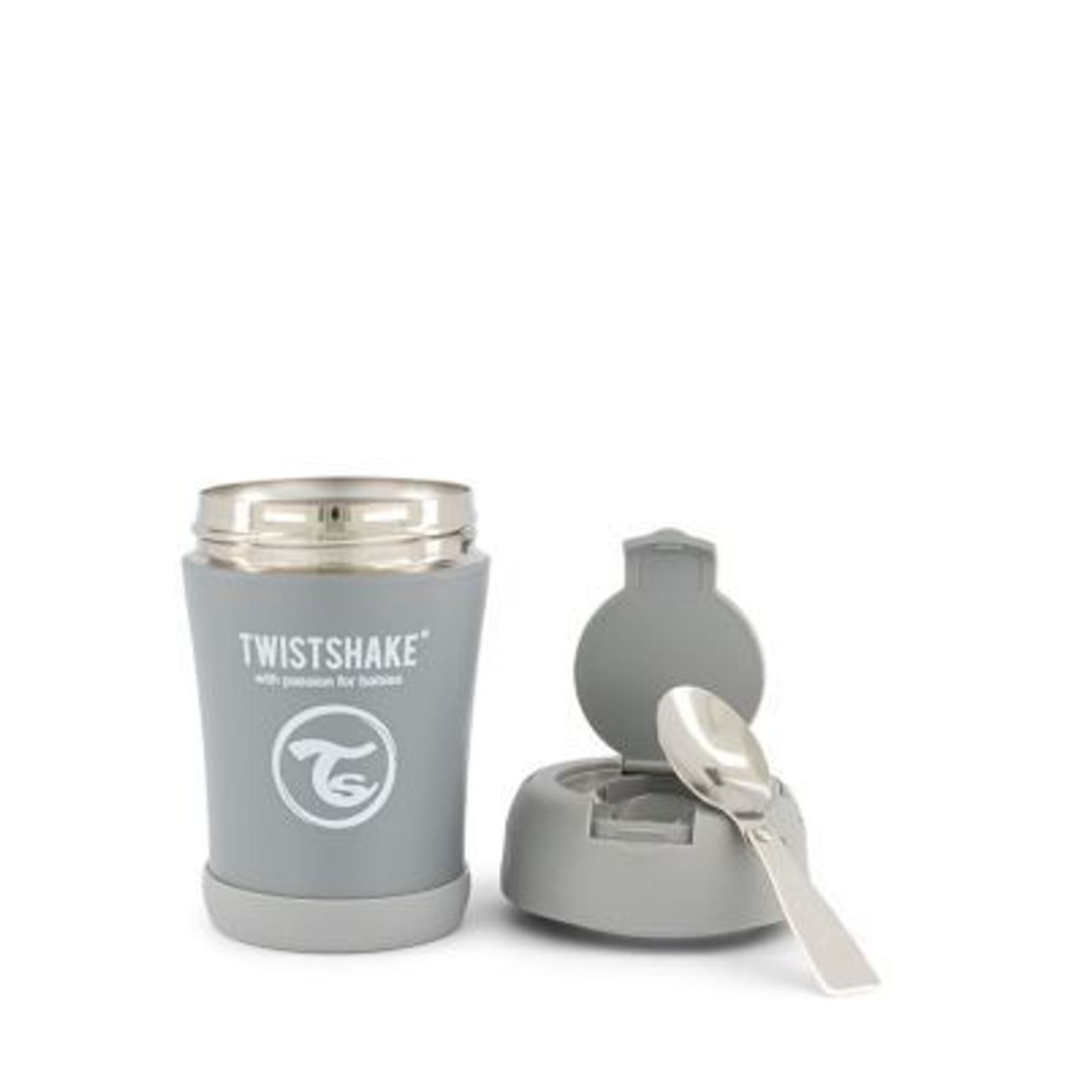 TWISTSHAKE - Termo Insulado para Alimentos Twistshake 350ml Gris