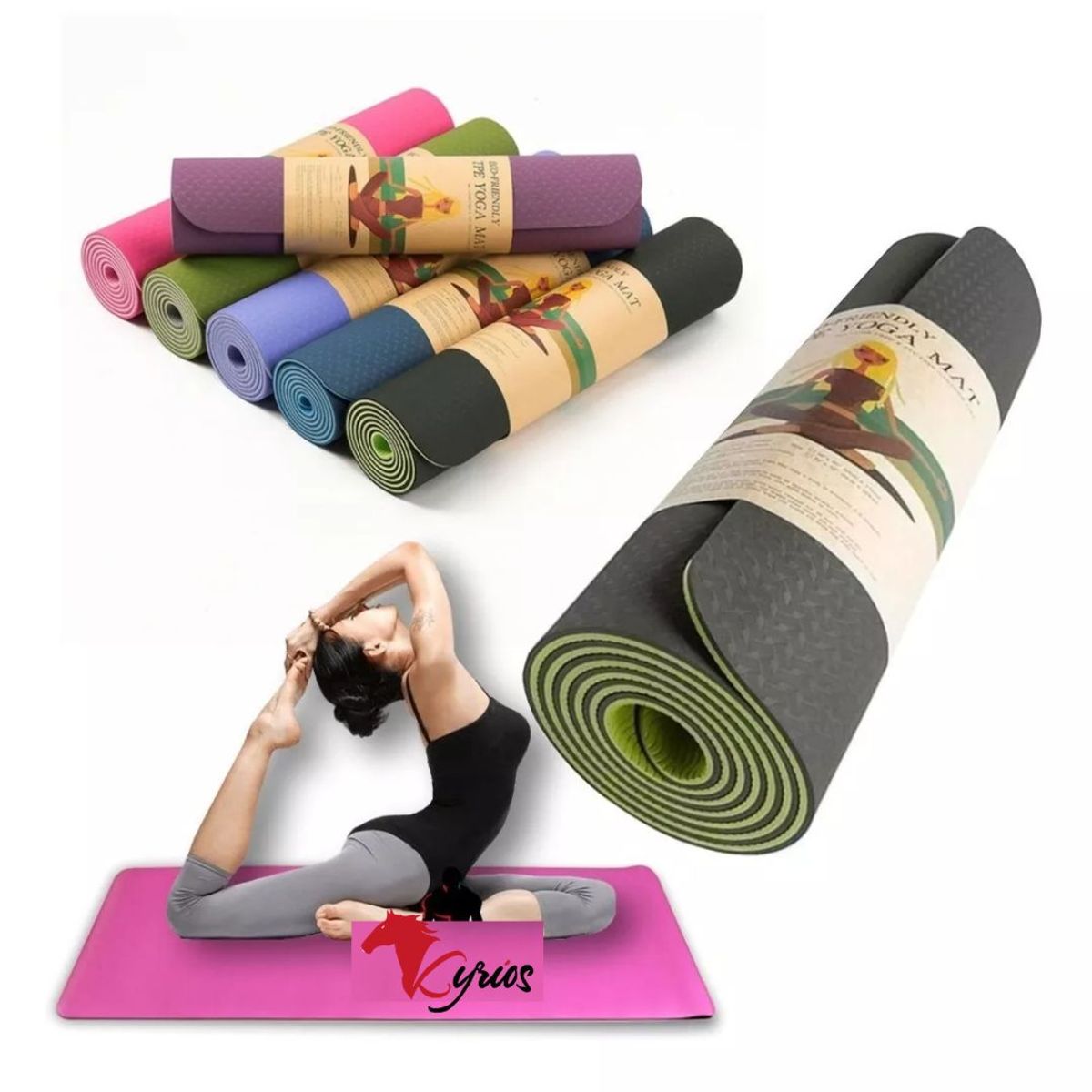 GENERICO - Mat Yoga Eco Friendly 6mm Colores