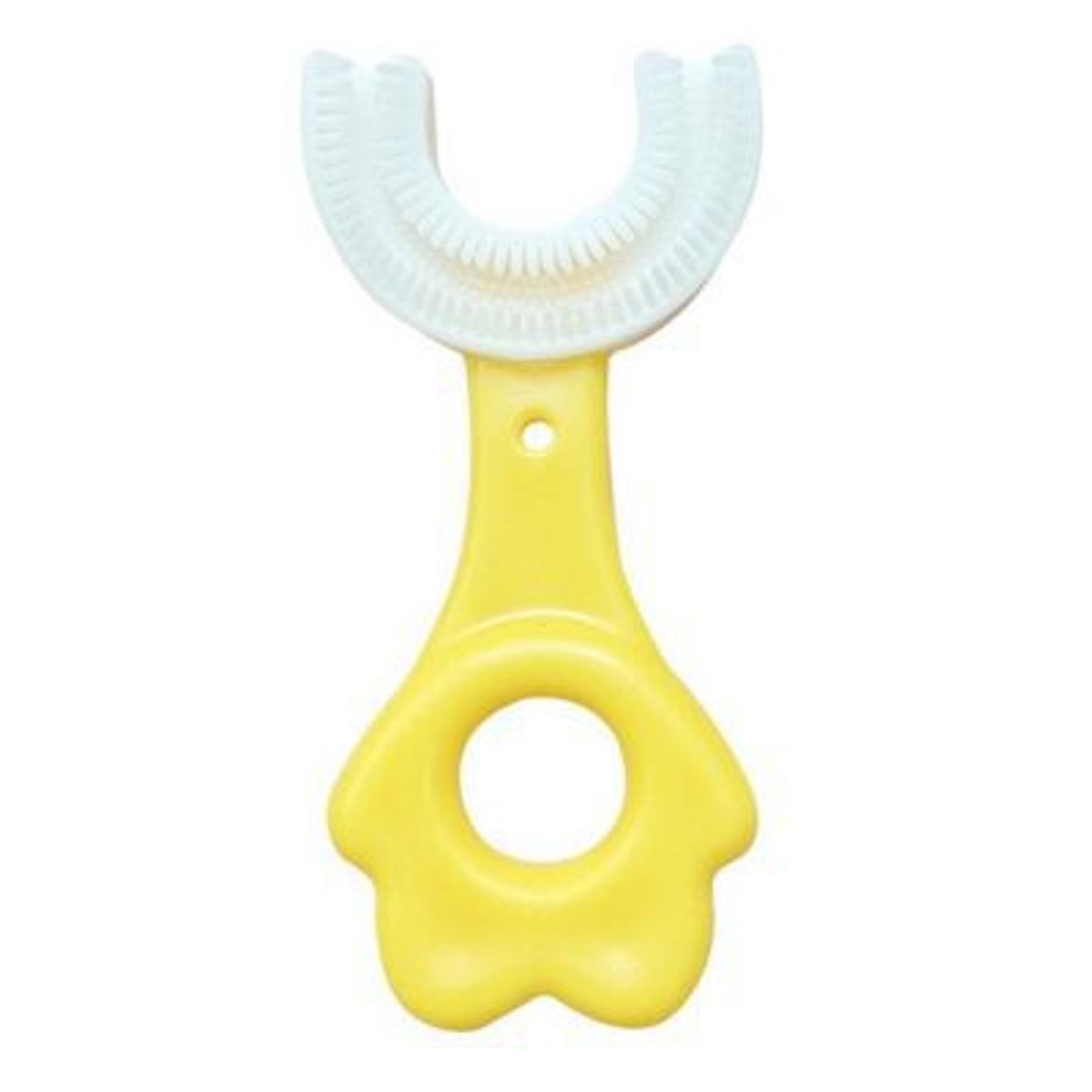 GENERICO - Cepillo de Dientes para Niños Forma de U 360 Grados Amarillo