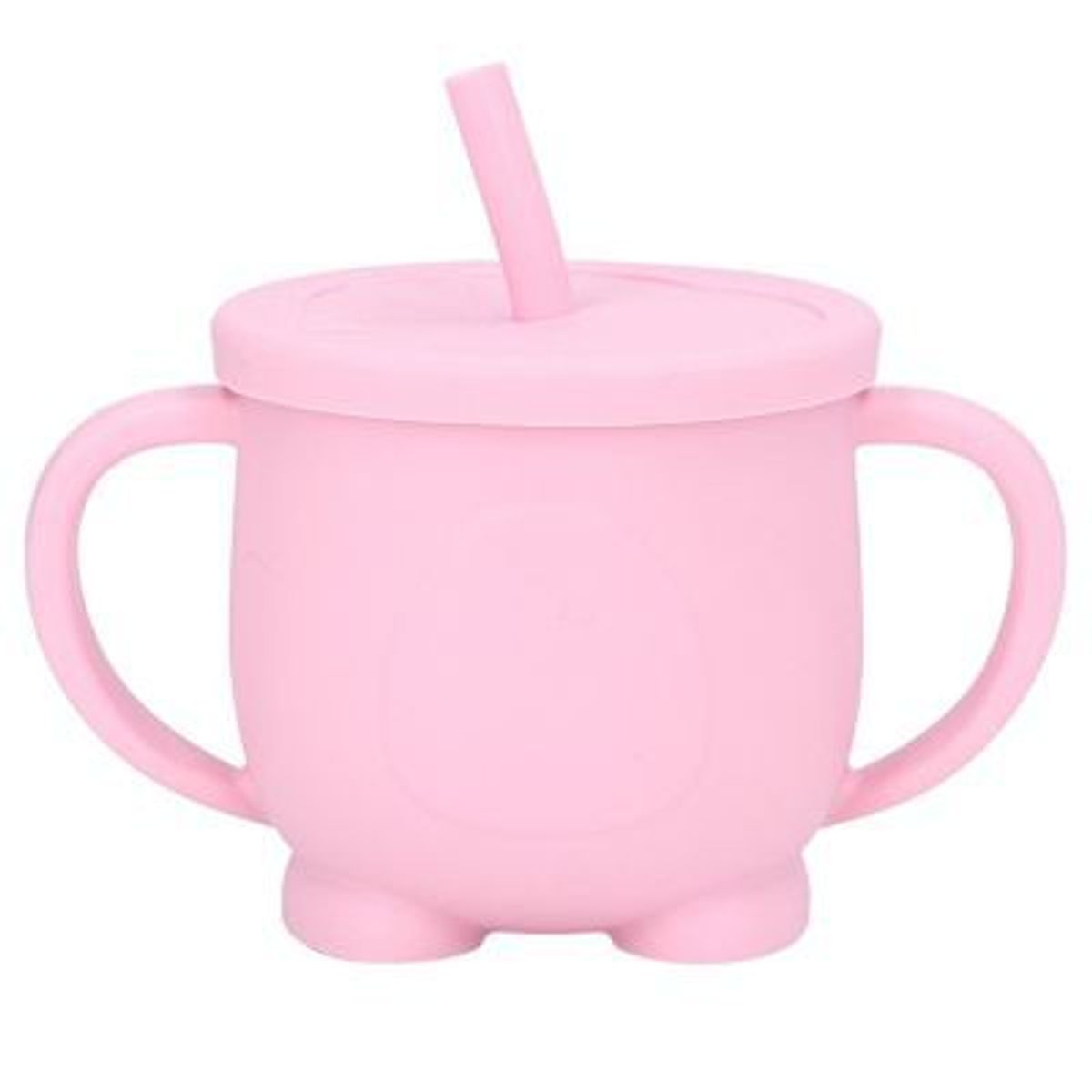 GENERICO - Taza de Silicona Antiderrames con Sorbete Rosado