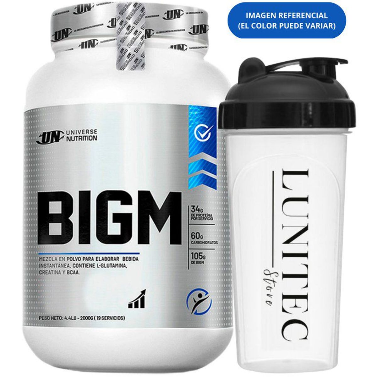 UNIVERSE NUTRITION - Mass Gainer Universe Nutrition BigM 2 Kg Cookies + Shaker